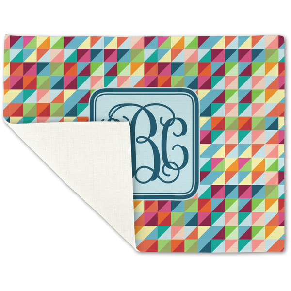 Retro Triangles Linen Placemat - Folded Corner (single side)