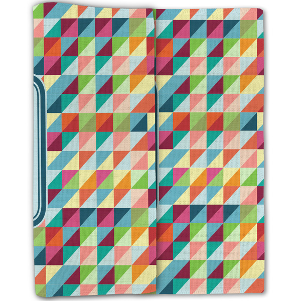Retro Triangles Linen Placemat - Folded Half (double sided)