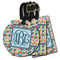 Retro Triangles Luggage Tags - 3 Shapes Availabel