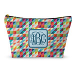 Retro Triangles Makeup Bag - Small - 8.5"x4.5" (Personalized)