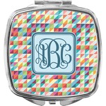Retro Triangles Compact Makeup Mirror (Personalized)