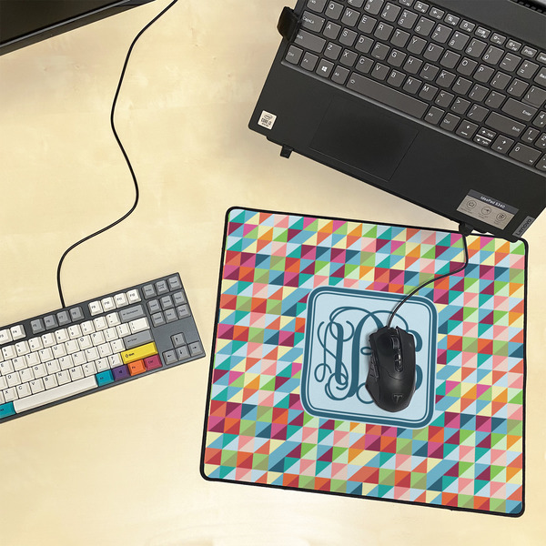 Retro Triangles Medium Gaming Mats - LIFESTYLE