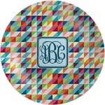 Retro Triangles Melamine Plate (Personalized)