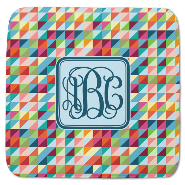 Custom Retro Triangles Memory Foam Bath Mat - 48"x48" (Personalized)