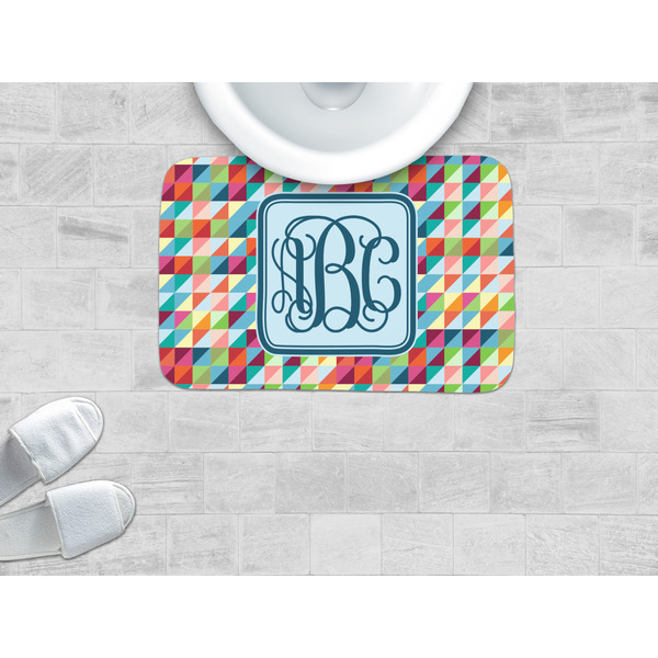Retro Triangles Memory Foam Bath Mat - LIFESTYLE