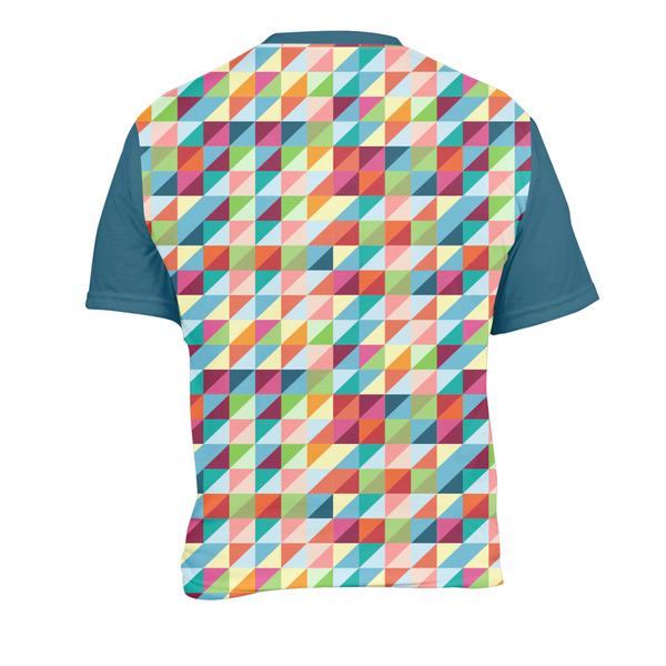 Retro Triangles Men's Crew Neck T Shirt Medium - Back