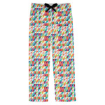 Retro Triangles Mens Pajama Pants - S