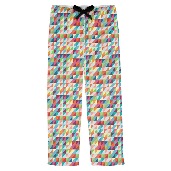 Custom Retro Triangles Mens Pajama Pants - L