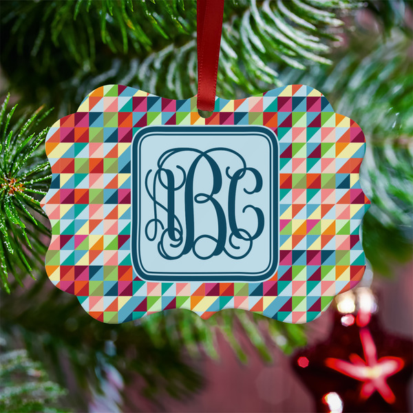 Retro Triangles Metal Benilux Ornament - Lifestyle