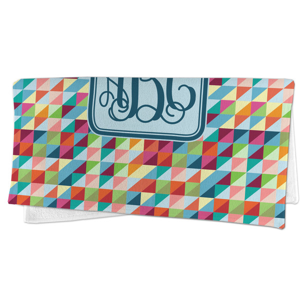 Retro Triangles Microfiber Dish Rag - FOLDED (half)