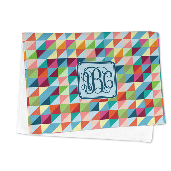 Retro Triangles Microfiber Dish Towel - FOLDED HALF