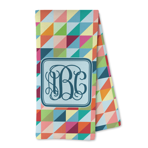 Custom Retro Triangles Kitchen Towel - Microfiber (Personalized)