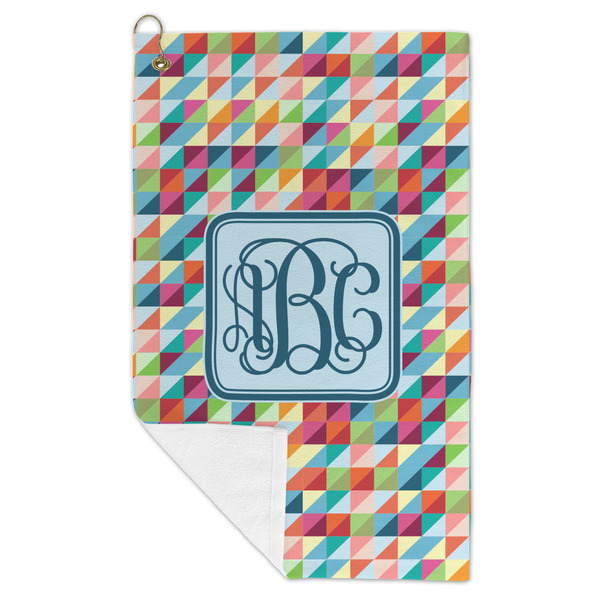 Retro Triangles Microfiber Golf Towels - FOLD