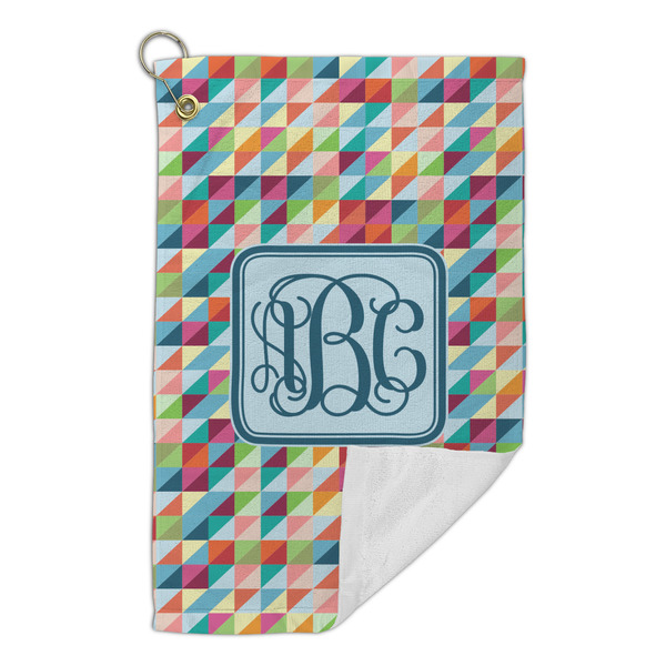 Retro Triangles Microfiber Golf Towels Small - FRONT FOLDED