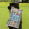 Retro Triangles Microfiber Golf Towels - Small - LIFESTYLE