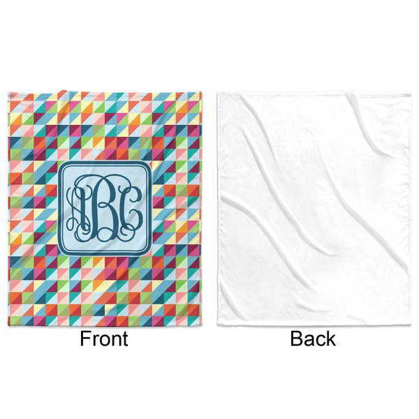 Retro Triangles Minky Blanket - 50"x60" - Single Sided - Front & Back