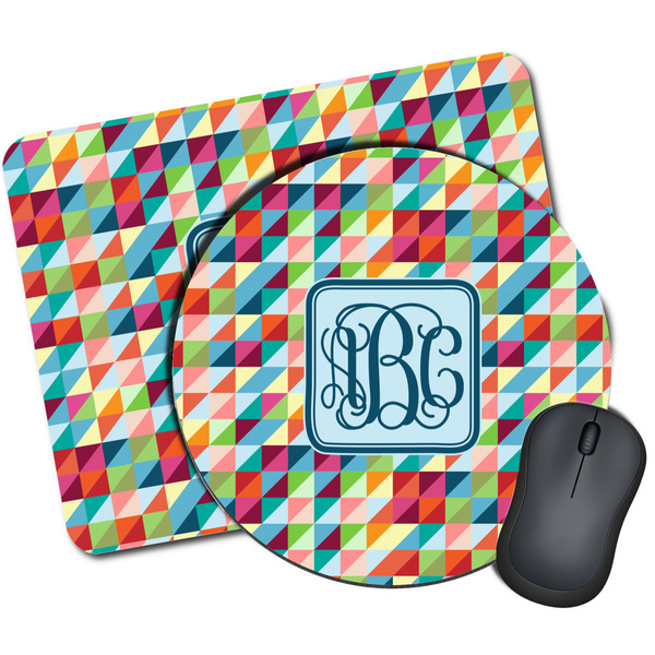 Custom Retro Triangles Mouse Pad (Personalized)