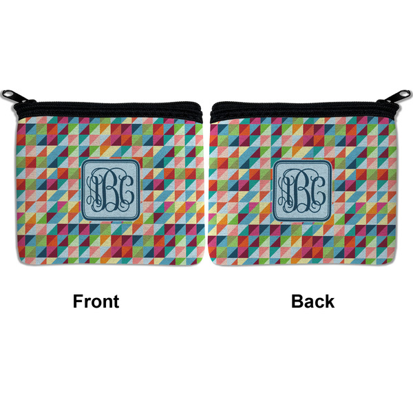 Retro Triangles Neoprene Coin Purse - Front & Back (APPROVAL)