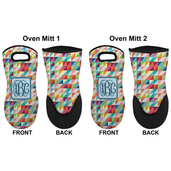 Retro Triangles Neoprene Oven Mitt - Set of 2 - Approval
