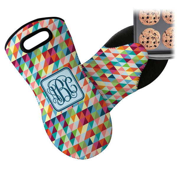 Retro Triangles Neoprene Oven Mitt