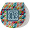 Retro Triangles Burp Pad - Velour w/ Monogram