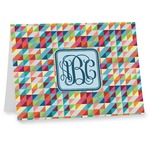 Retro Triangles Note cards (Personalized)