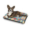 Retro Triangles Outdoor Dog Beds - Medium - IN CONTEXT