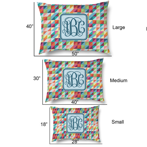 Retro Triangles Outdoor Dog Beds - SIZE CHART