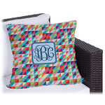 Retro Triangles Outdoor Pillow (Personalized)