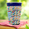 Retro Triangles Party Cup Sleeves - with bottom - Lifestyle
