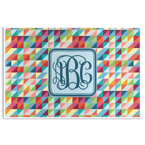 Custom Retro Triangles Disposable Paper Placemats (Personalized)