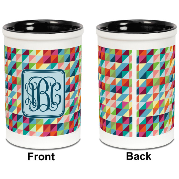 Retro Triangles Pencil Holder - Black - approval