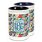 Retro Triangles Ceramic Pencil Holder - Large