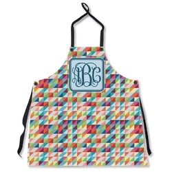 Retro Triangles Apron Without Pockets w/ Monogram