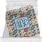 Retro Triangles Minky Blanket - 40"x30" - Single Sided (Personalized)