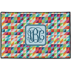 Retro Triangles Door Mat - 36"x24" (Personalized)