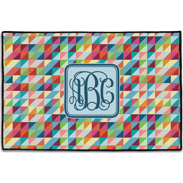 Retro Triangles Personalized Door Mat - 36x24 (APPROVAL)