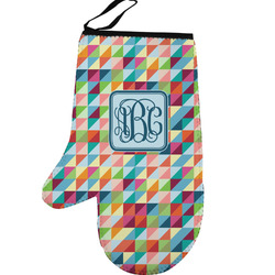 Retro Triangles Left Oven Mitt (Personalized)
