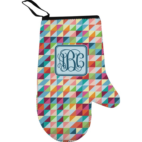 Retro Triangles Personalized Oven Mitt