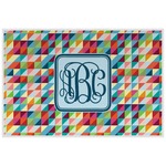 Retro Triangles Laminated Placemat w/ Monogram