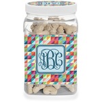 Retro Triangles Dog Treat Jar (Personalized)