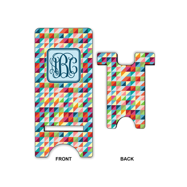 Retro Triangles Phone Stand - Front & Back