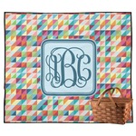 Retro Triangles Outdoor Picnic Blanket (Personalized)