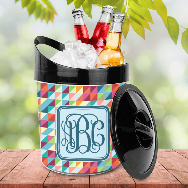 Retro Triangles Plastic Ice Bucket - LIFESTYLE