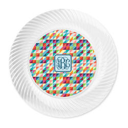 Retro Triangles Plastic Party Dinner Plates - 10" (Personalized)