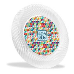 Retro Triangles Plastic Party Dinner Plates - 10" (Personalized)