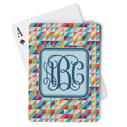 Retro Triangles Playing Cards (Personalized)