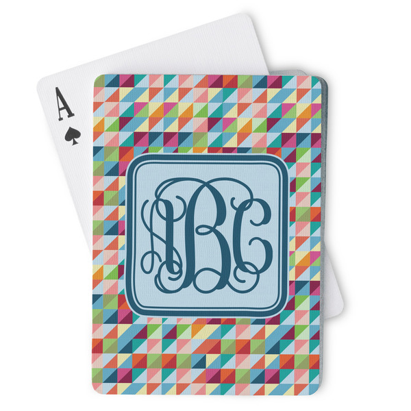 Custom Retro Triangles Playing Cards (Personalized)