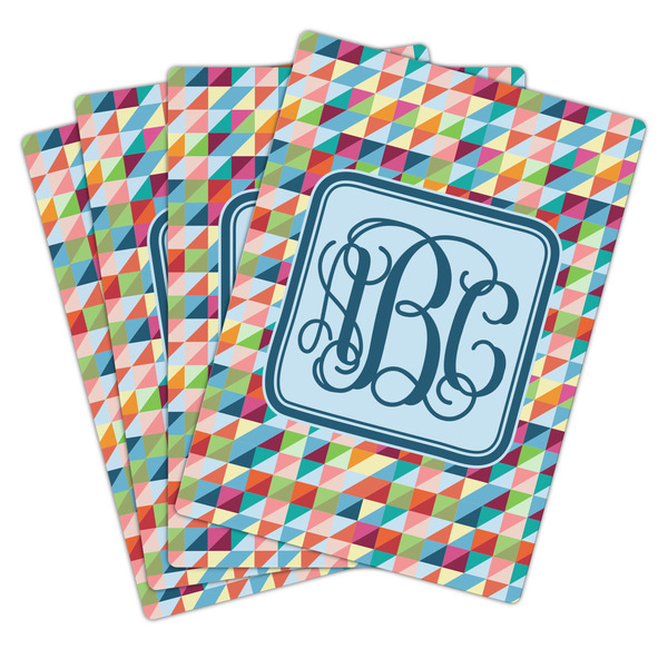 Retro Triangles Playing Cards - Hand Back View
