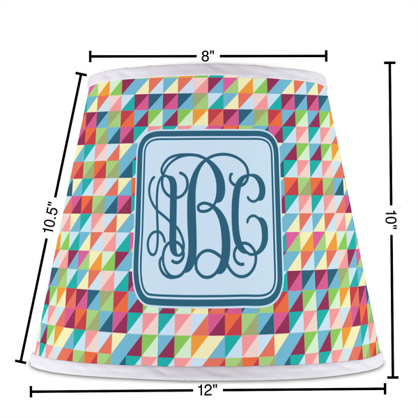 Retro Triangles Poly Film Empire Lampshade - Dimensions